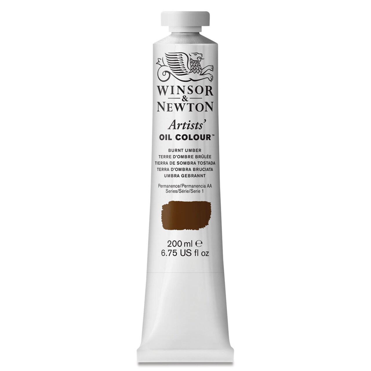 Winsor & Newton Artists' Oil Color - Burnt Umber, 200 ml tube